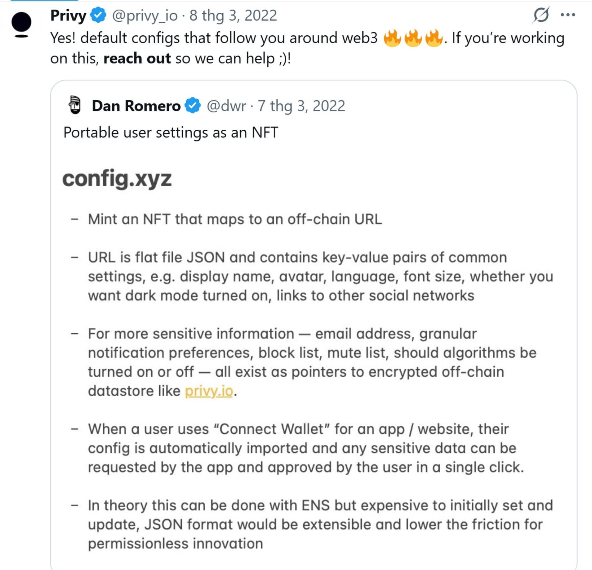 Privy actively engaging with users and builders in the Web3 community.
