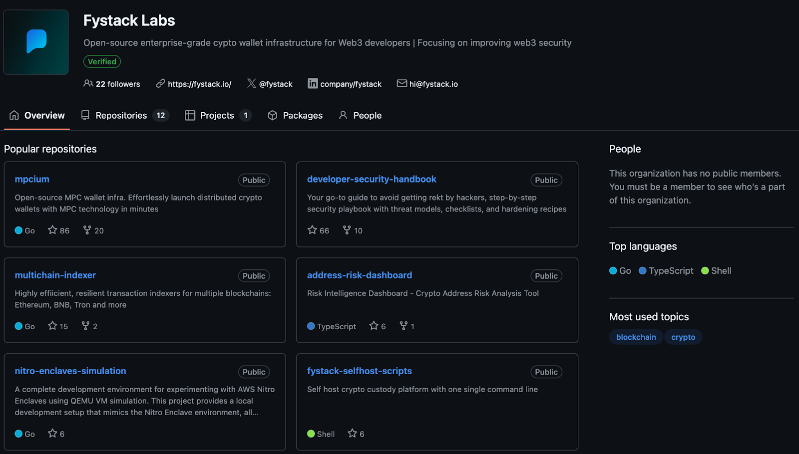 Fystack’s Github Repo. Clone the repo, deploy locally, and verify it yourself.