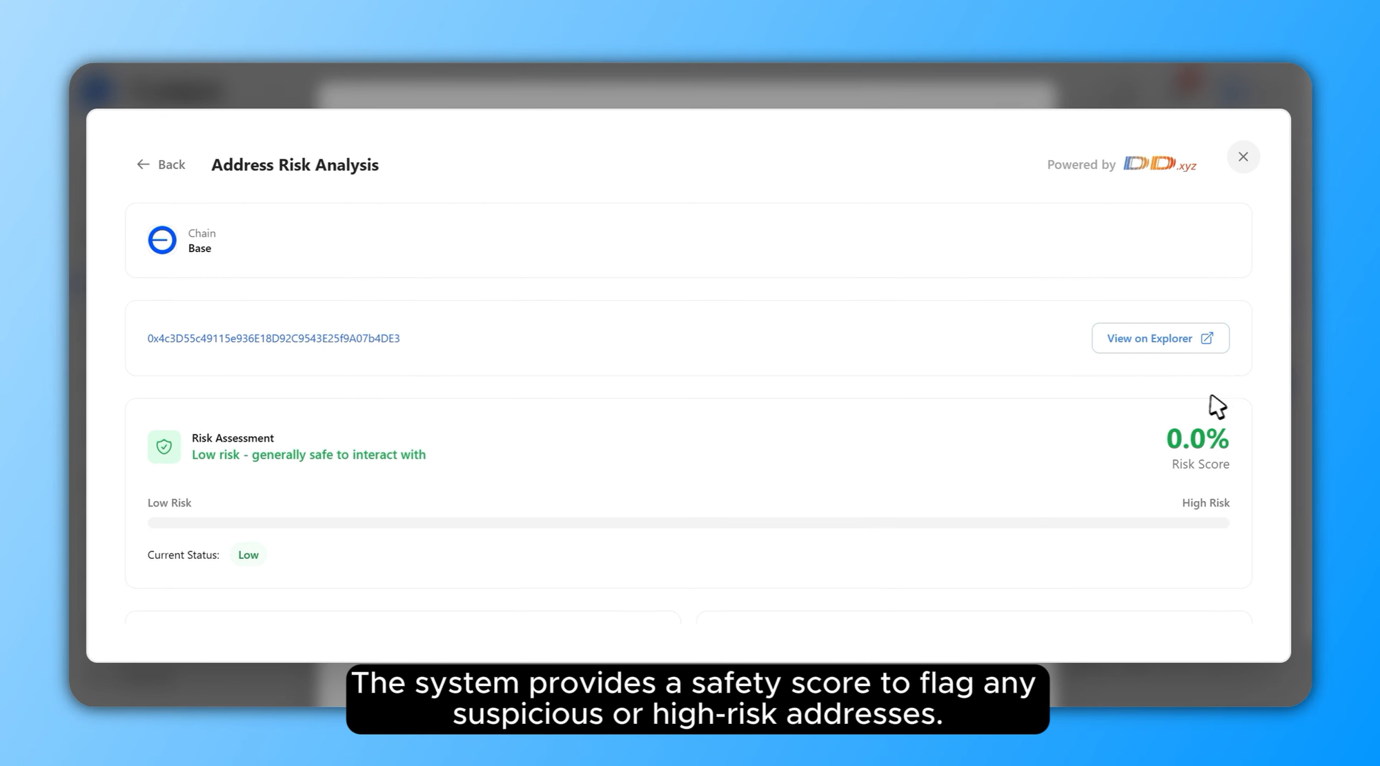 Verify Recipient Address Risk - MPC Wallet