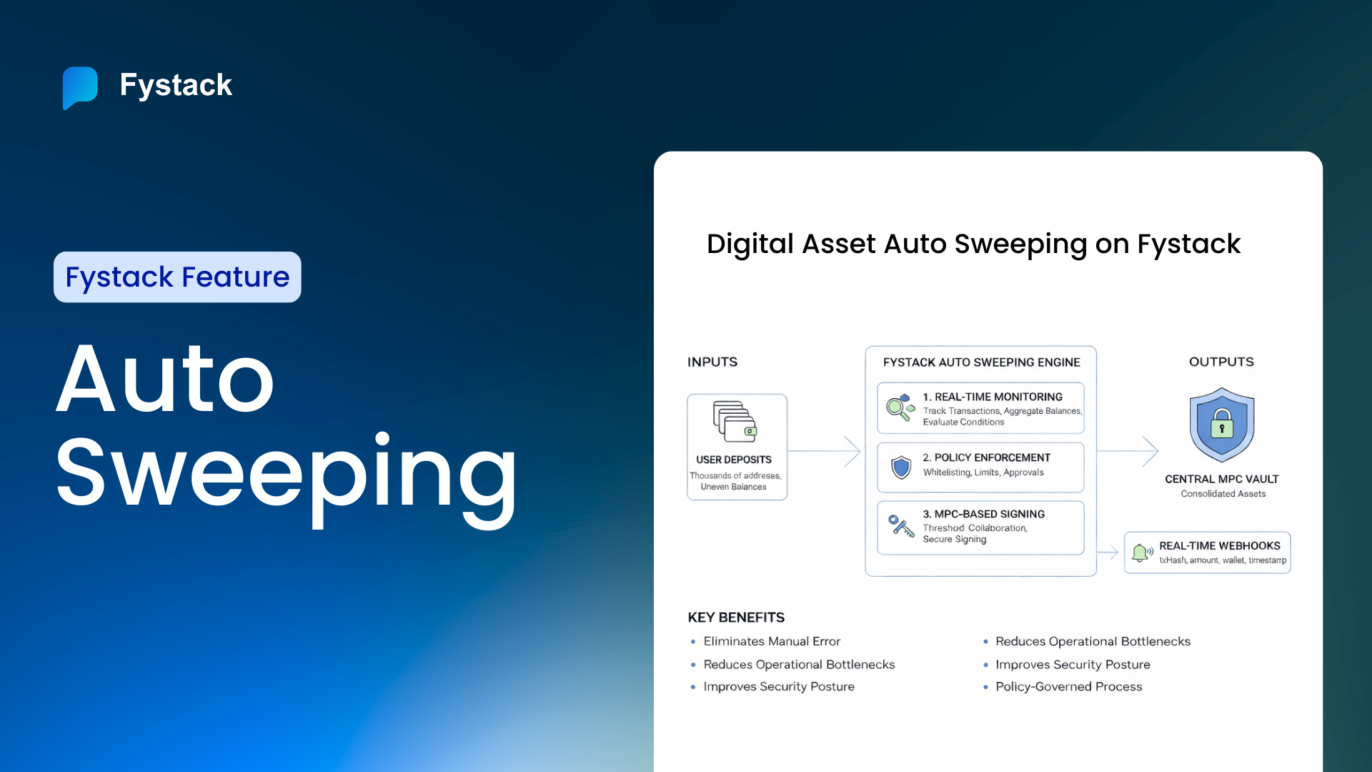 Digital Asset Auto Sweeping on Fystack: Automating Secure Fund Consolidation at Scale