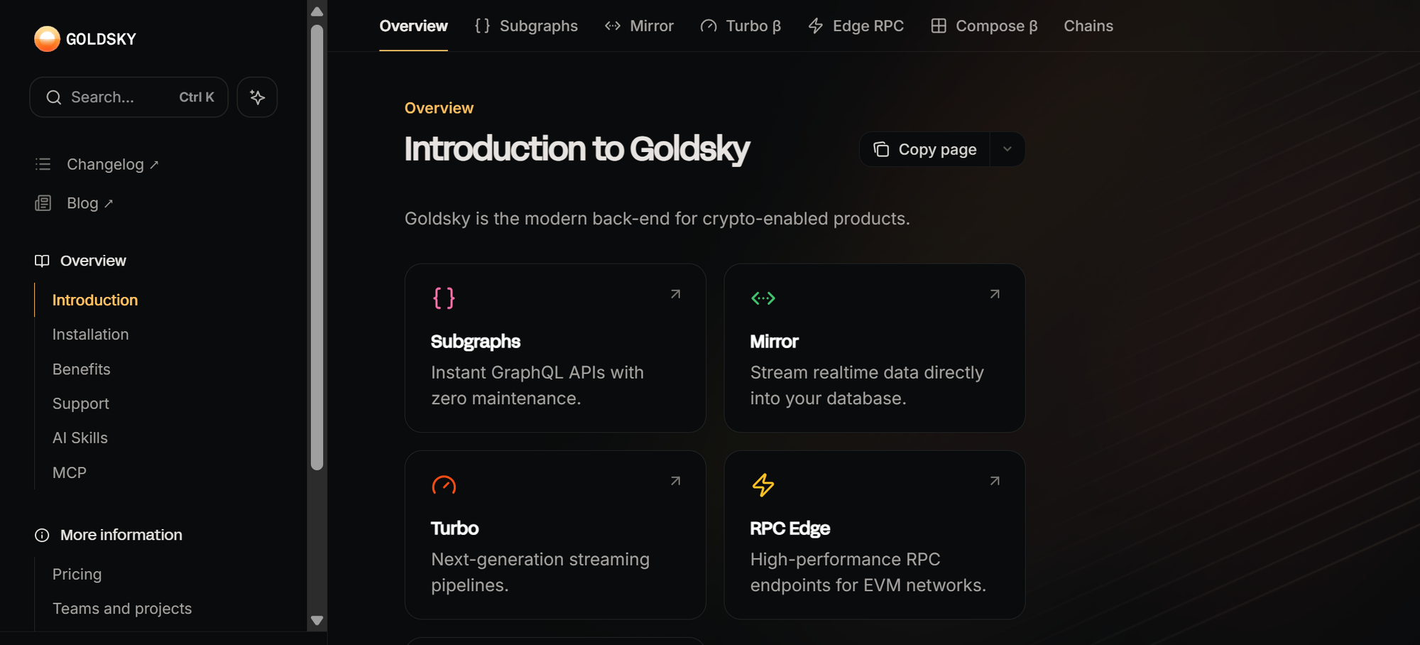 View docs at&nbsp;goldsky.com